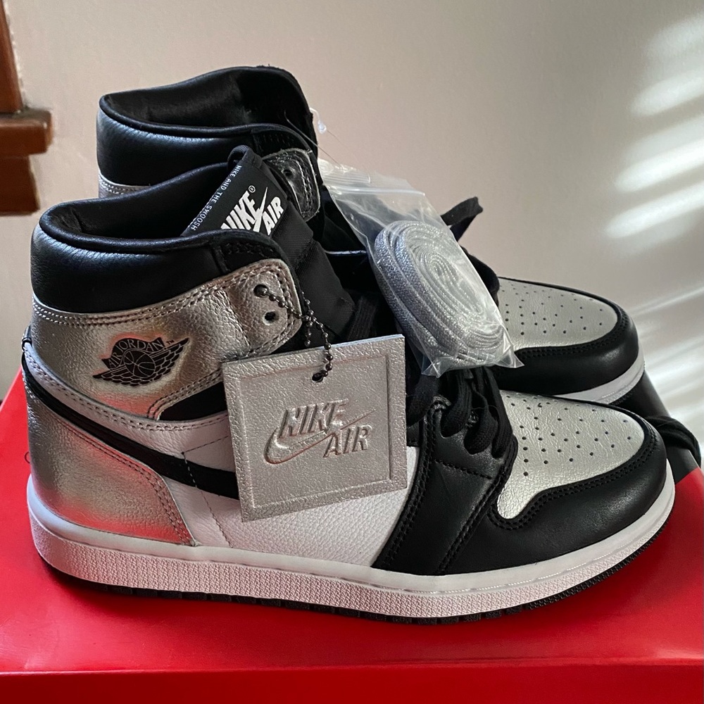 Jordan 1s Silver toes high top